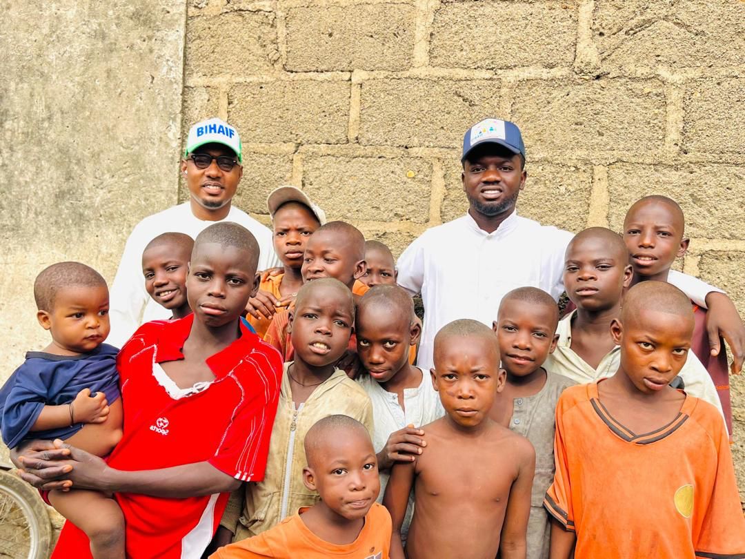 Bright Impact for Humanity and Indigents Foundation extends warm gestures to pupils of an Almajirai school in Nasarawa state Ahead of Sallah celebration.